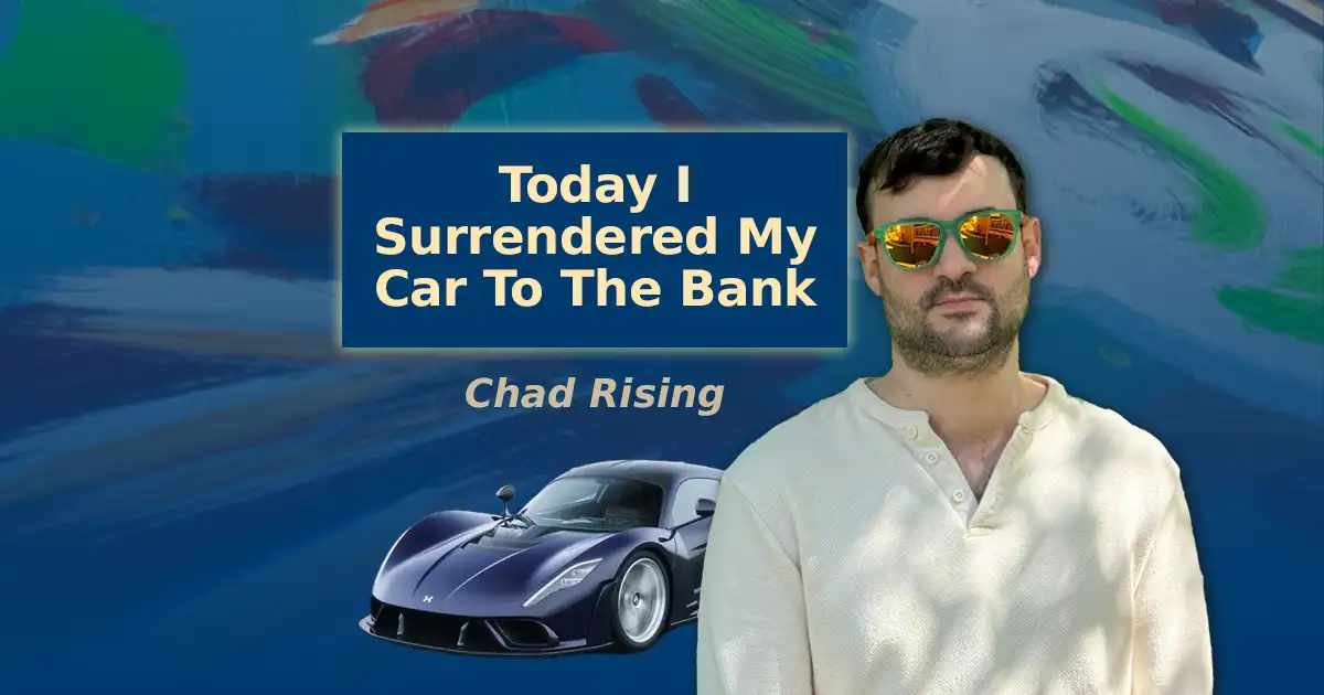 today I surrendered my car to the bank